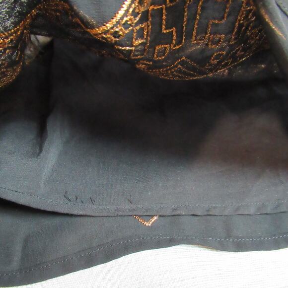 Sugarlips Dress Womens XS Black Embroidered Aztec Tribal Sleeveless Shift Preppy - Picture 4 of 14